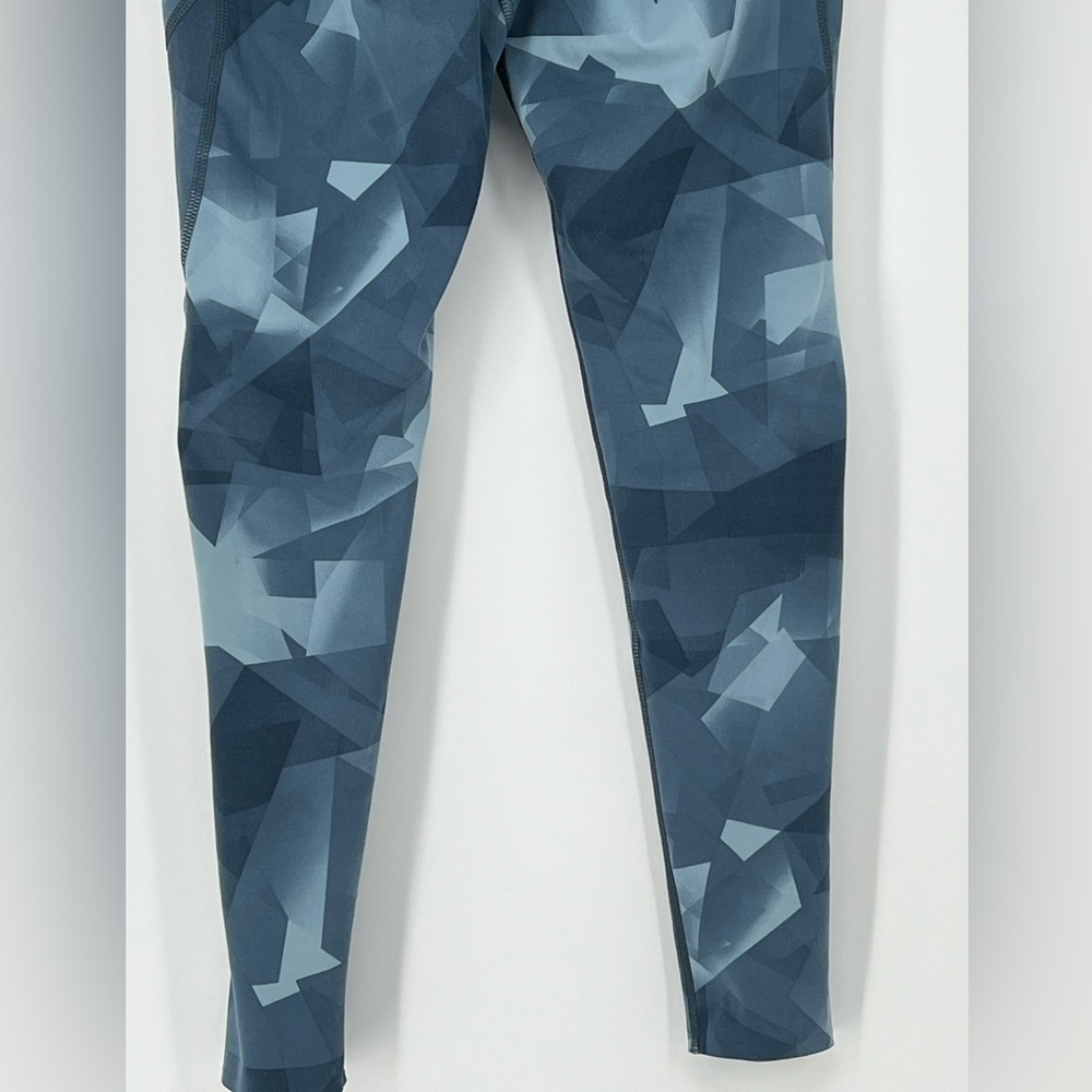 UNIQLO NWOT‎ LEGGINGS GREY GEOMETRIC PATTERN UV PROTECTION DRY COOL TO TOUCH - Picture 4 of 9